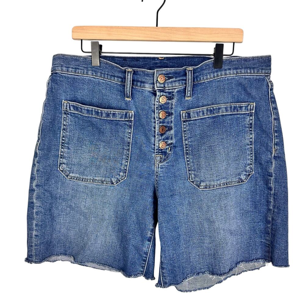 Gap 5” Girlfriend Blue Denim Jean Short Mid-rise 14T Classic Jorts